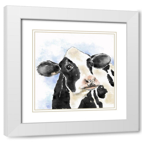 Lily and Betsy I White Modern Wood Framed Art Print with Double Matting by Reynolds, Jade