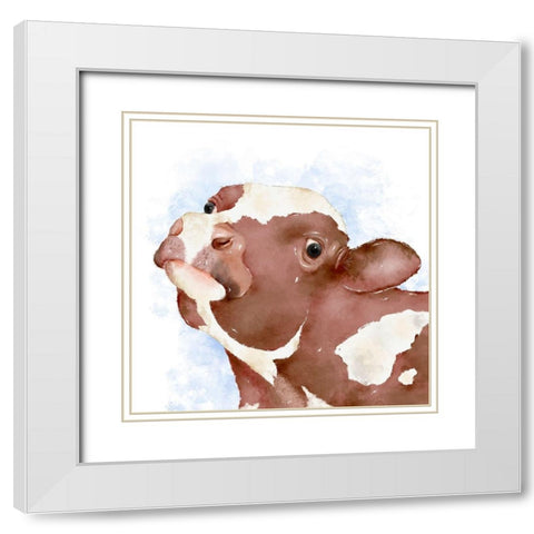 Lily and Betsy II White Modern Wood Framed Art Print with Double Matting by Reynolds, Jade