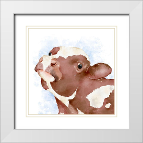 Lily and Betsy II White Modern Wood Framed Art Print with Double Matting by Reynolds, Jade