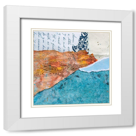 High Texture Abstract I White Modern Wood Framed Art Print with Double Matting by St. Hilaire, Elizabeth