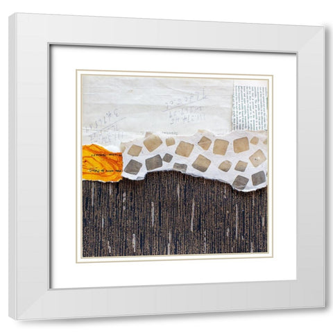 High Texture Abstract II White Modern Wood Framed Art Print with Double Matting by St. Hilaire, Elizabeth