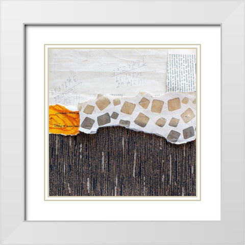 High Texture Abstract II White Modern Wood Framed Art Print with Double Matting by St. Hilaire, Elizabeth