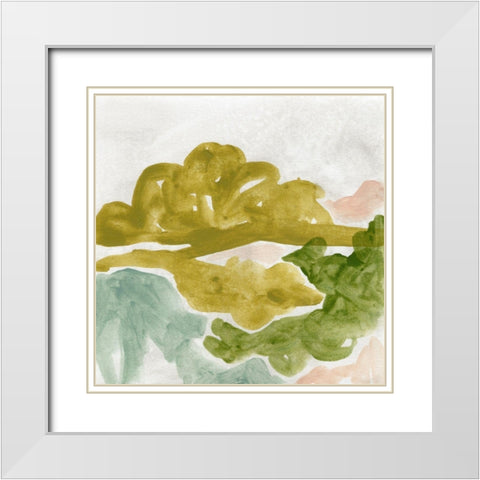 Landscape Cameo VI White Modern Wood Framed Art Print with Double Matting by Vess, June Erica