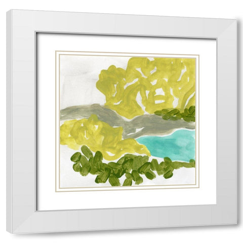 Landscape Cameo VII White Modern Wood Framed Art Print with Double Matting by Vess, June Erica