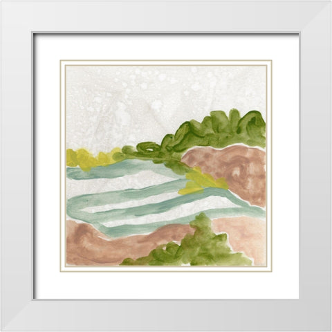 Landscape Cameo VIII White Modern Wood Framed Art Print with Double Matting by Vess, June Erica