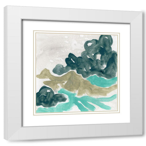 Landscape Cameo IX White Modern Wood Framed Art Print with Double Matting by Vess, June Erica