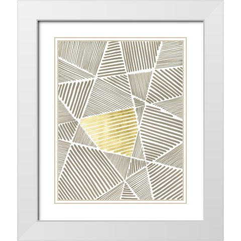 Crossbar I White Modern Wood Framed Art Print with Double Matting by Lam, Vanna