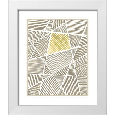 Crossbar II White Modern Wood Framed Art Print with Double Matting by Lam, Vanna