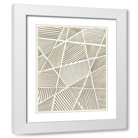 Crossbar II White Modern Wood Framed Art Print with Double Matting by Lam, Vanna