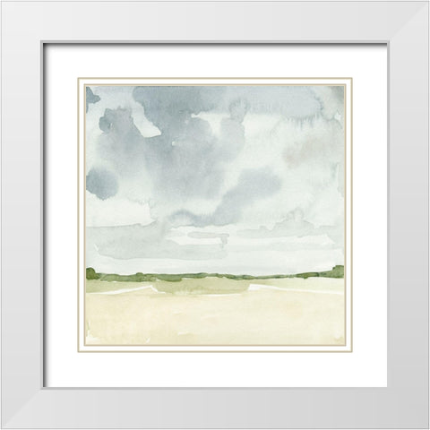 Field After Rain II White Modern Wood Framed Art Print with Double Matting by Caroline, Emma