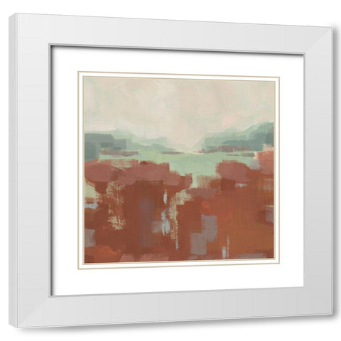 Mountain Air II White Modern Wood Framed Art Print with Double Matting by Green, Jacob