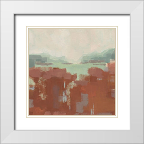 Mountain Air II White Modern Wood Framed Art Print with Double Matting by Green, Jacob