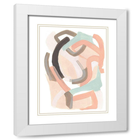 Pastel Signal III White Modern Wood Framed Art Print with Double Matting by Vess, June Erica