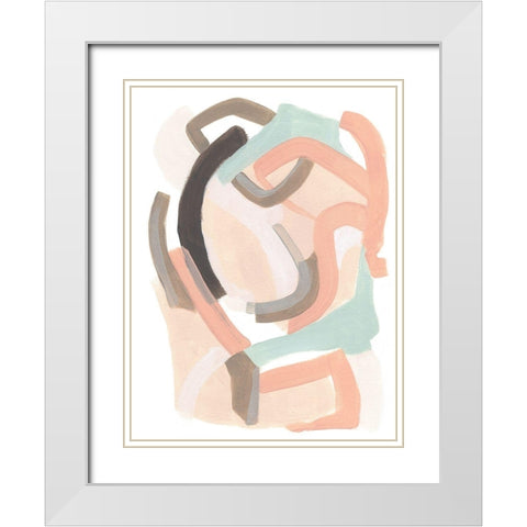 Pastel Signal III White Modern Wood Framed Art Print with Double Matting by Vess, June Erica