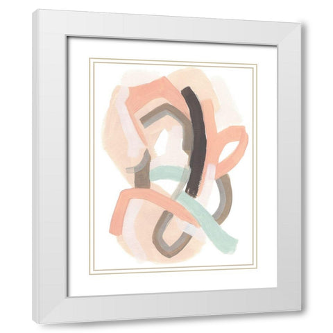 Pastel Signal IV White Modern Wood Framed Art Print with Double Matting by Vess, June Erica