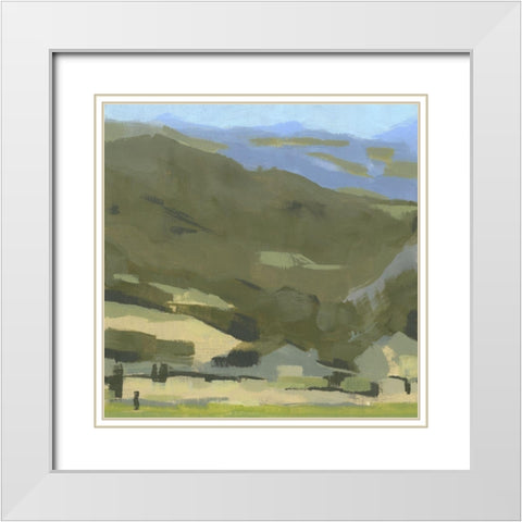 Blue Ridge Foothills I White Modern Wood Framed Art Print with Double Matting by Green, Jacob