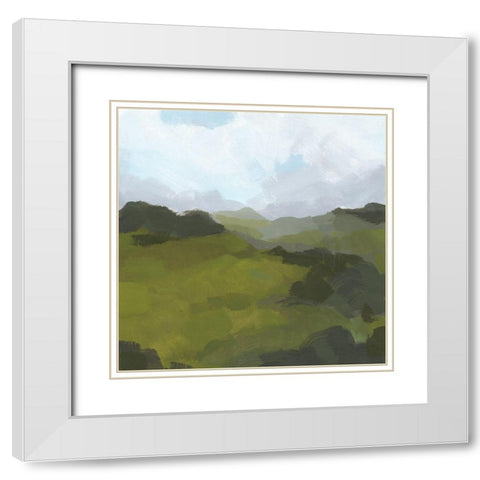 Powell Valley I White Modern Wood Framed Art Print with Double Matting by Green, Jacob