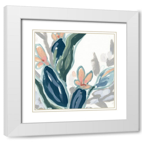 Expressive Garden I White Modern Wood Framed Art Print with Double Matting by Vess, June Erica