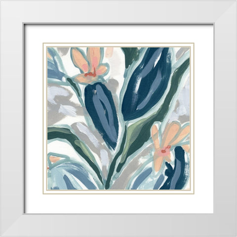 Expressive Garden II White Modern Wood Framed Art Print with Double Matting by Vess, June Erica