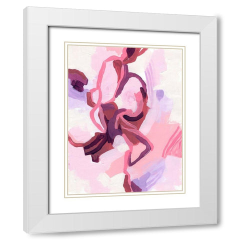 Gardenia Abstract I White Modern Wood Framed Art Print with Double Matting by Vess, June Erica
