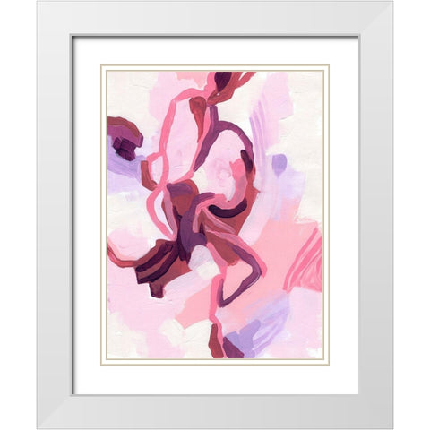 Gardenia Abstract I White Modern Wood Framed Art Print with Double Matting by Vess, June Erica
