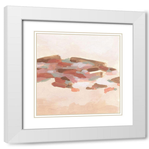 Rose Coast I White Modern Wood Framed Art Print with Double Matting by Vess, June Erica