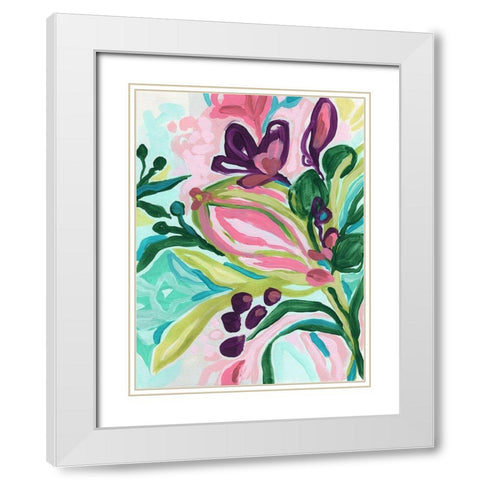 Tropic Expression I White Modern Wood Framed Art Print with Double Matting by Vess, June Erica