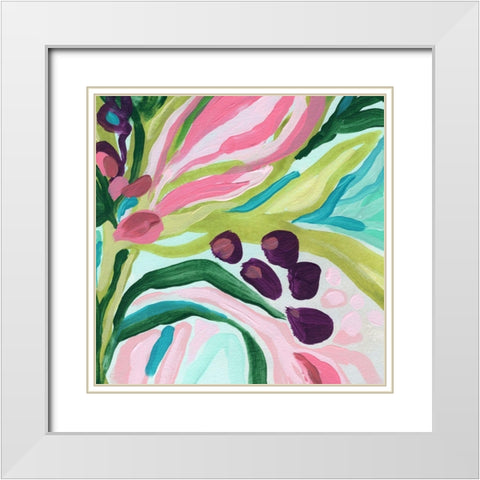 Tropic Expression IV White Modern Wood Framed Art Print with Double Matting by Vess, June Erica