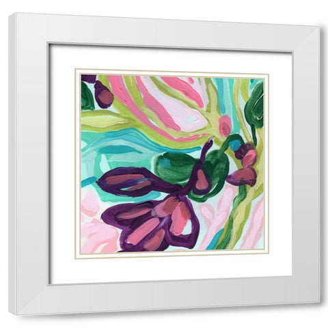 Tropic Expression V White Modern Wood Framed Art Print with Double Matting by Vess, June Erica