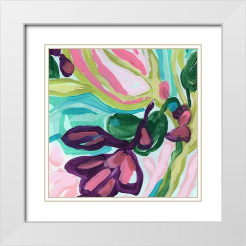 Tropic Expression V White Modern Wood Framed Art Print with Double Matting by Vess, June Erica