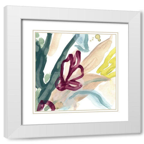 Tropical Impulse III White Modern Wood Framed Art Print with Double Matting by Vess, June Erica