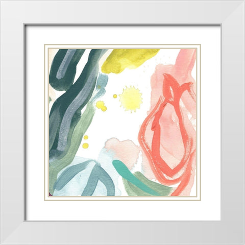 Tropical Impulse V White Modern Wood Framed Art Print with Double Matting by Vess, June Erica