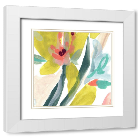 Tropical Impulse VI White Modern Wood Framed Art Print with Double Matting by Vess, June Erica