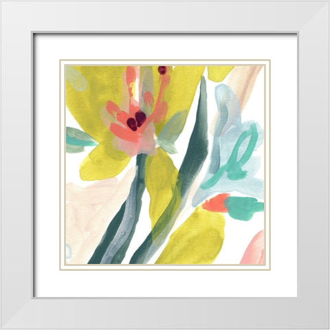 Tropical Impulse VI White Modern Wood Framed Art Print with Double Matting by Vess, June Erica
