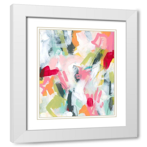 Moniker II White Modern Wood Framed Art Print with Double Matting by Vess, June Erica