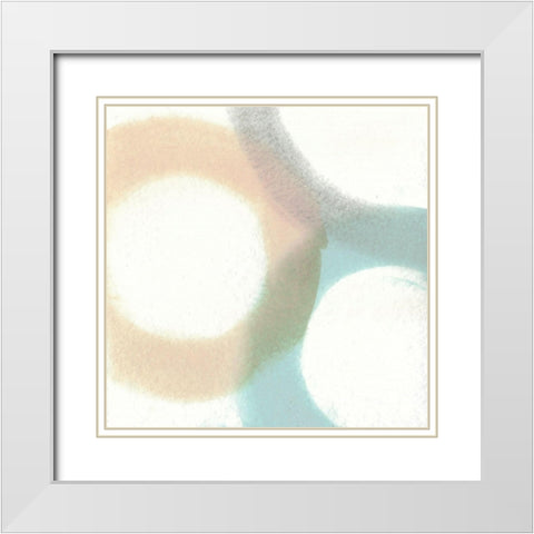 Heavenly Circles I White Modern Wood Framed Art Print with Double Matting by Saunders, Alonzo