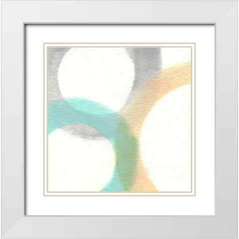 Heavenly Circles III White Modern Wood Framed Art Print with Double Matting by Saunders, Alonzo