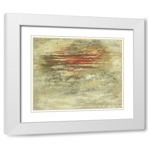 Sunset Etude IV White Modern Wood Framed Art Print with Double Matting by Gordon, Sharon