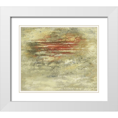 Sunset Etude IV White Modern Wood Framed Art Print with Double Matting by Gordon, Sharon