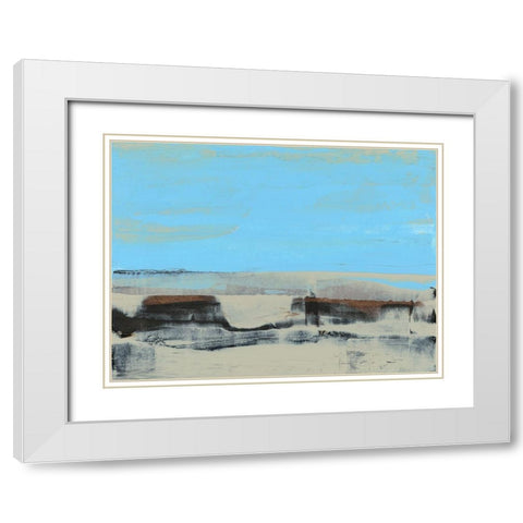 Reflecting on Summer V White Modern Wood Framed Art Print with Double Matting by Gordon, Sharon