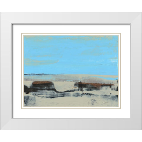 Reflecting on Summer V White Modern Wood Framed Art Print with Double Matting by Gordon, Sharon
