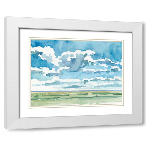 Open Sky Study I White Modern Wood Framed Art Print with Double Matting by Caroline, Emma
