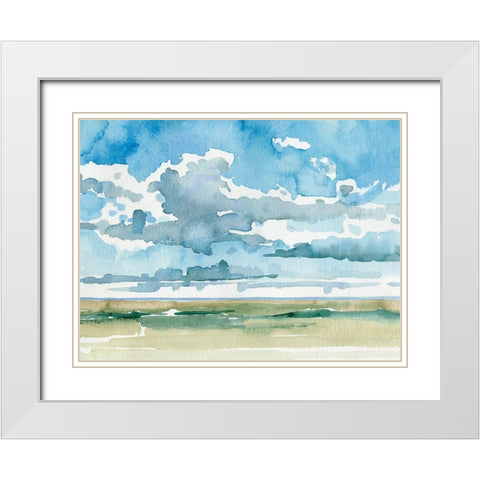 Open Sky Study II White Modern Wood Framed Art Print with Double Matting by Caroline, Emma