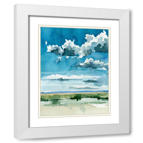 Western Skies I White Modern Wood Framed Art Print with Double Matting by Caroline, Emma