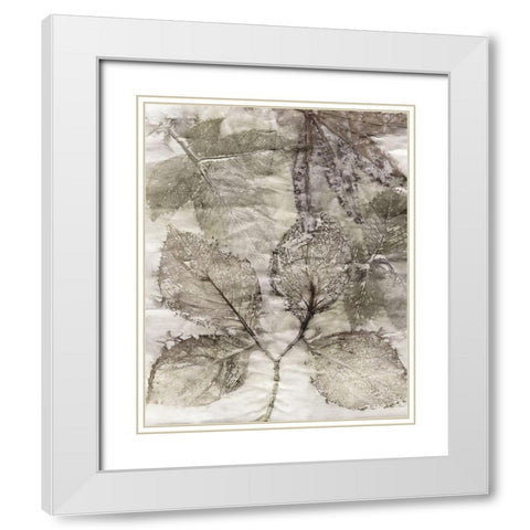 Custom Multi Leaves II White Modern Wood Framed Art Print with Double Matting by Phillips, Kathryn