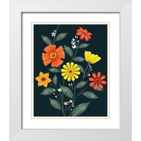 Bright Vines II White Modern Wood Framed Art Print with Double Matting by Popp, Grace