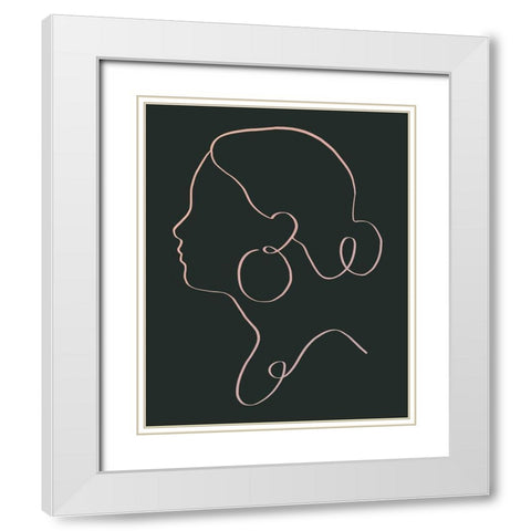 Minimal Cameo II White Modern Wood Framed Art Print with Double Matting by Barnes, Victoria