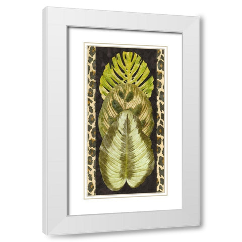 Tropic Collection IV White Modern Wood Framed Art Print with Double Matting by Saunders, Alonzo