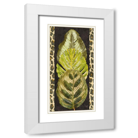 Tropic Collection V White Modern Wood Framed Art Print with Double Matting by Saunders, Alonzo