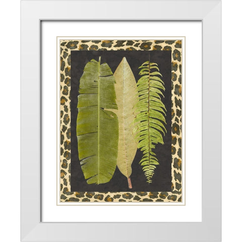 Tropic Collection VI White Modern Wood Framed Art Print with Double Matting by Saunders, Alonzo